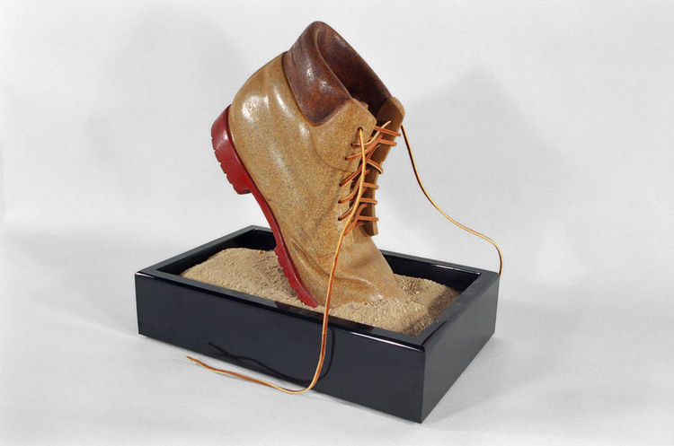 Boot in Motion by Robin Antar - search and link Sculpture with SculptSite.com