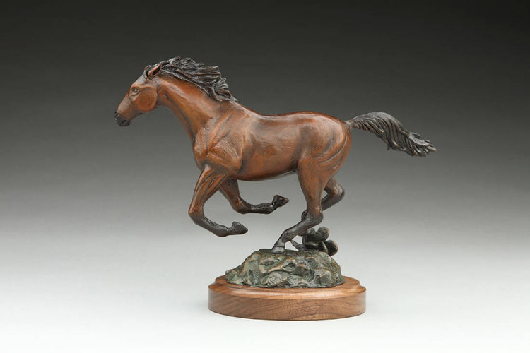 Mustang Morning by Deb Jenkins - search and link Sculpture with SculptSite.com